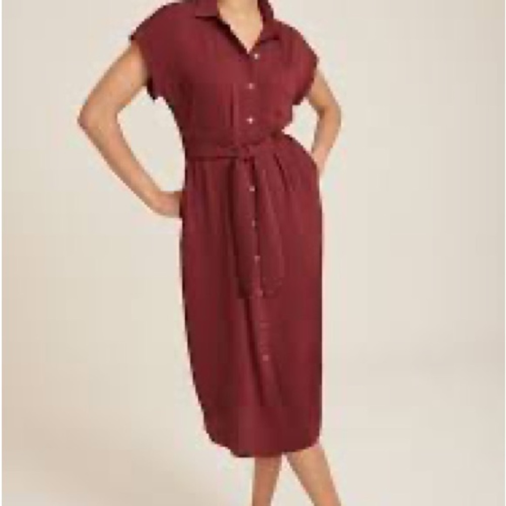 Maurices Burgundy Midi Dress